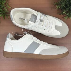 NWOT J Sport Women's Cecily White Grey Memory Foam Sneakers Size 9